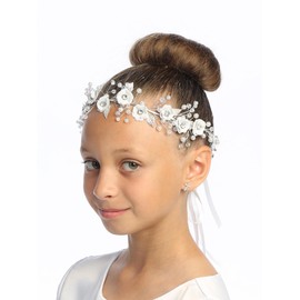 Pink Princess Holy Catholic First Communion Headpiece for Girls - 1st Coronas para Niñas de Primera Comunion