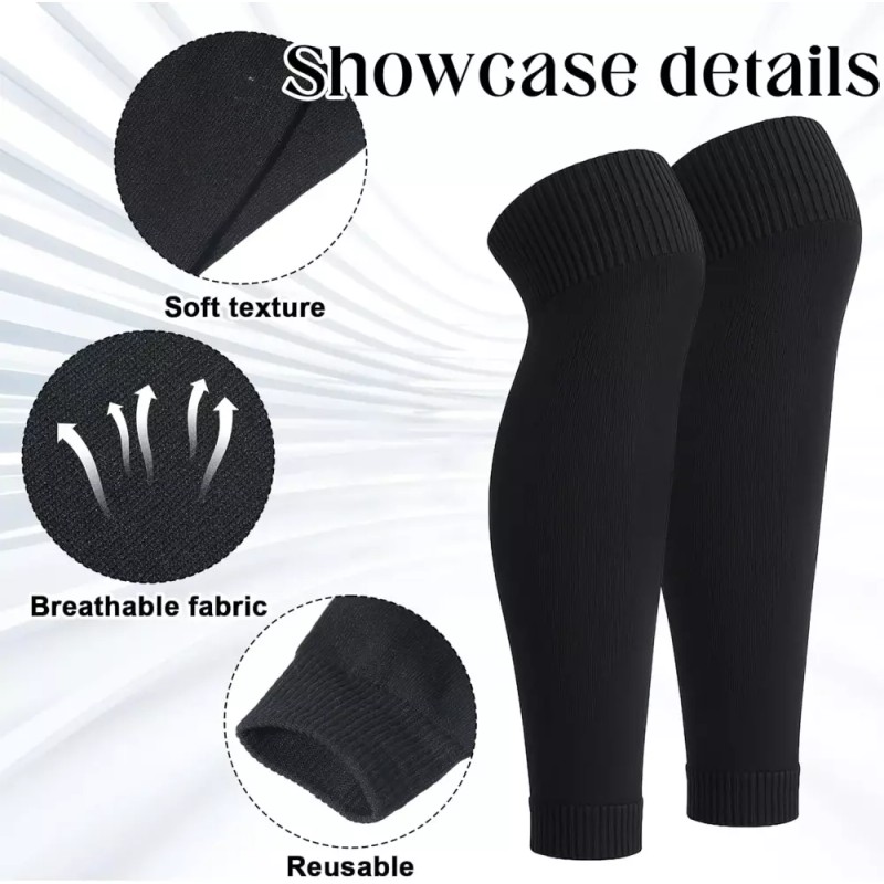 Xthrotsenk 축구화 프리컷 다리 소매 매칭 그립 양말 훈련용 정강이