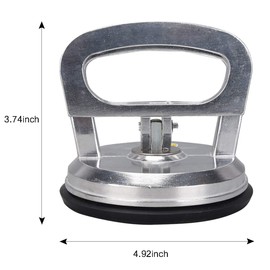 SOLUDE 2Pack Aluminium Vacuum Heavy Duty Suction Cup Lifter for Glass Window Tiles Mirror Granite,Gripper Sucker Plate,Double Handle Locking,Single Plate