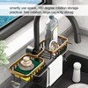 Faucet Storage Shelf Aluminum Plastic Two Containers with Towel Rod