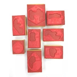 Whispering Pines Stamped Designs Make your own Christmas gift tags, Rubber stamp set