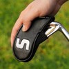 Craftsman Golf 9pcs/set Black Iron Headcover Set Elastic Closure Suitable