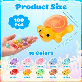 GSrenyu 100 Pcs Mini Resin Turtles Resin Animals Luminous Mini Figures Tiny Turtles Glow in The Dark Miniature Figures for Garden Aquarium Dollhouse Fish Tank Landscape Birthday Party Decoration