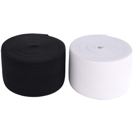 Elastic band 5 metres, 50 mm wide, white or black