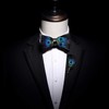 RBOCOTT Mens Handmade Feather Pre-tied Bow tie and Brooch Sets