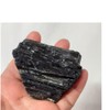 Schwarzer Turmalin Kristall Stein | Edelstein Rohstein Naturstein | Schörl