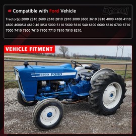 Double Fuel Filter Assembly Compatible With Ford Tractor Vehicle 2000 2600 2610 2910 3000 3600 3610 4600 4610 5000 7600 New Holland NH Universal With Glass Bowl, Replaces# 7111-296 EBPN9N166AA