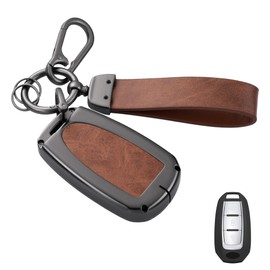 Key Fob Cover with Heavy-duty Keychain for Infiniti Q50 Q60 QX60 QX50 QX55 2019-2025 (Brown)