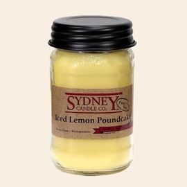 Soy Iced Lemon Poundcake Candle - 100% Natural Soy Candle Decor - Size: Large 15.5oz