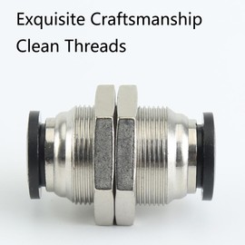 Straight Pneumatic Fittings, 10PCS 3/8Inch Push to Quick Connect Fittings, Straight Push Fit Connectors Quick Push in Straight Union, Air Tool Accessories Quick Connect Couplings