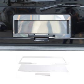 carpart2021 FOR 2003-2009 HUMMER H2 REAR LICENSE PLATE COVER FRAME TRIM Silver