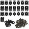 Murtenze 24Pcs Black Butt Hinge, 1 inch x 3/4 inch