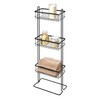 iDesign Everett Metal Standing Shower Caddy, 3-Tier Bath Shelf Baskets
