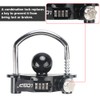 LCGP Black Trailer Hitch Lock with Combination Lock, Fits 1-7/8,2