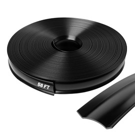 1 in RV Trim Molding Insert Black, 56 FT Wide RV Screw Cover Trim, RV Weather Stripping Exterior Anti Sunlight Super Durable, Ideal for Travel Trailers and Campers