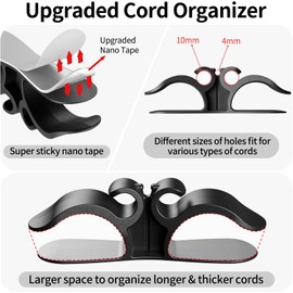 6 organizadores de cables mejorados para electrodomésticos, organizador de cables de cocina, envolturas de cables para electrodomésticos, soporte de cables, enrollador de cables para freidora de aire, licuadora, cafetera, olla de presión, tostador