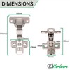 EAI Kitchen Cabinet Hinge | 35mm | Clip On Sprung