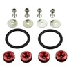 JDMSPEED Red Universal CNC Billet Bumper Trunk Quick Release Fastener