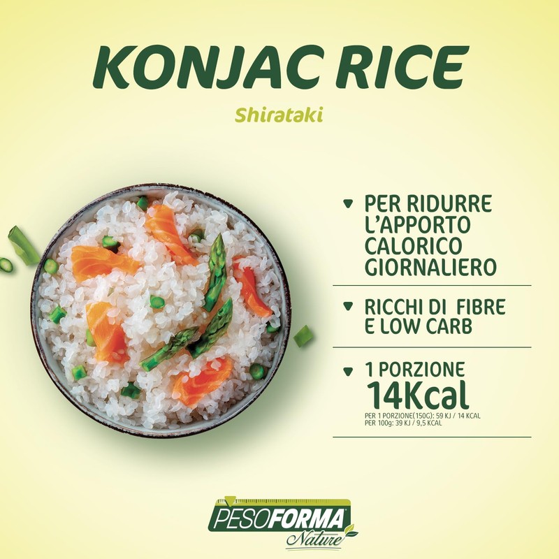Pesoforma | Konjac Rice Shirataki 150 g, Riso di Konjac