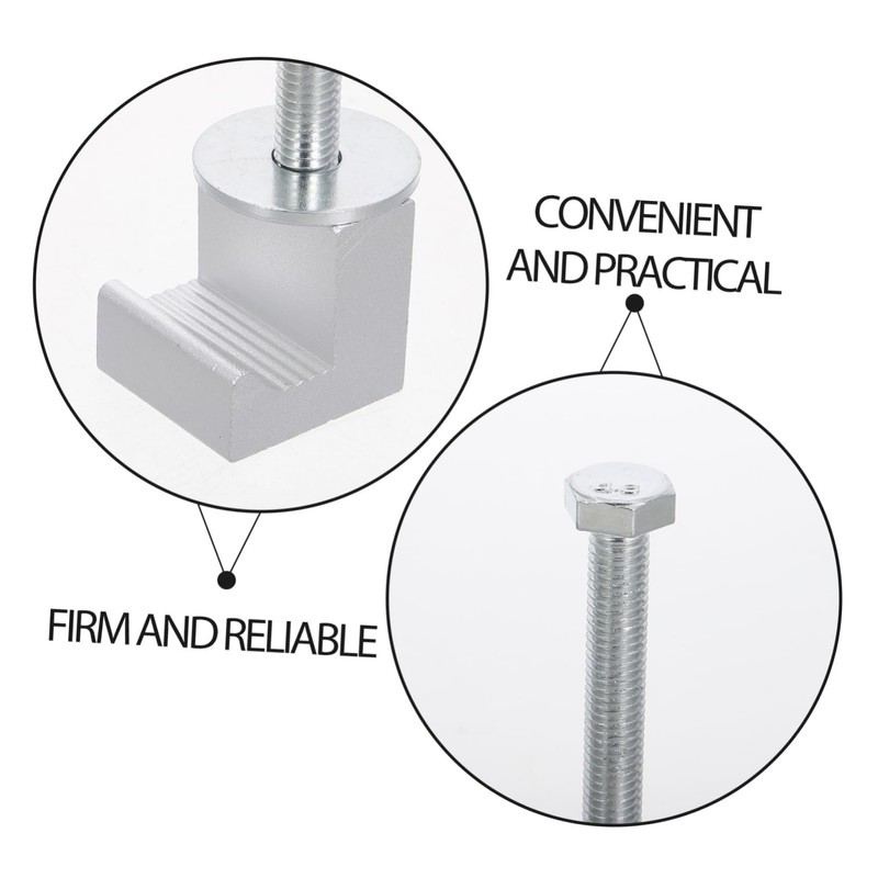Zerodeko 10pcs Aluminum Clamps for Truck Toolbox Mounting Silver Tie