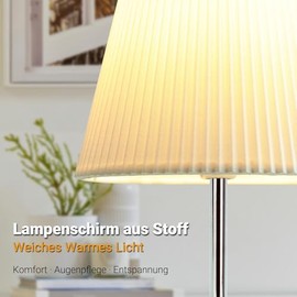 HSLighting Nachttischlampe Touch Dimmbar, HSLighting Tischlampe Touch Dimmbare Glhbirne 3 Helligkeitsstufen Einstellbar Schreibtischlampe Minimalistische Tischleuchte fr Nachttisch Schlafzimmer Lesen Wohnzimme