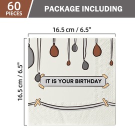 60 PCS It Is Your Birthday Disposable Napkins, The Office Merchandise 2 Ply Paper Napkins Birthday Party Decoration, Party Supplies for The Office TV Show Fans, Coworkers, Family, and Friends