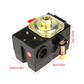 Air Compressor Pressure Switch 1PC Universal Pressure Switch 95-125Psi 26A for Air Compressor Pump Control Valve Pressure Switch Control Valve with Single Port Connection Manifold