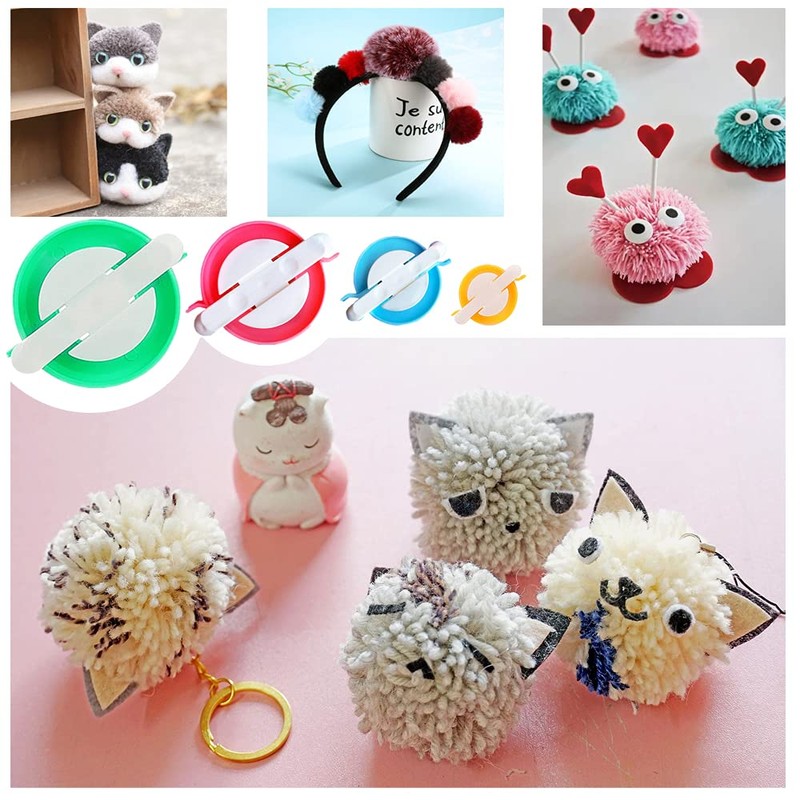 Pom Pom Maker, 5 Sizes Pompom Maker Tool Set for