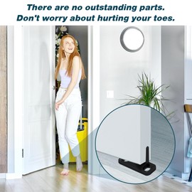 8 Pcs Sliding Closet Door Floor Guide Floor Mounted Door Bottom Guide Sliding Barn Door Guides Plastic Track Guide Hardware for Sliding Doors Including Pocket with Screws and Bypass(Black)