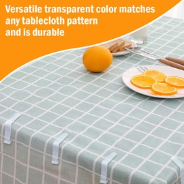 Table Clips Plastic Table Cloth Clips for Outside Table Tablecloth Clips Transparent Table Cloth Clip for Indoor and Outdoor Use Picnic Table Cloth Clip 12 PCS