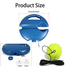 Tennis Trainer, 1Pc Portable Tennis Rebounder with 3 Long Rope Balls, Solo Tennis Training Equipment Practice Tennis Equipment, Tennis Training Equipment for Kids Adults Beginners (Blue)