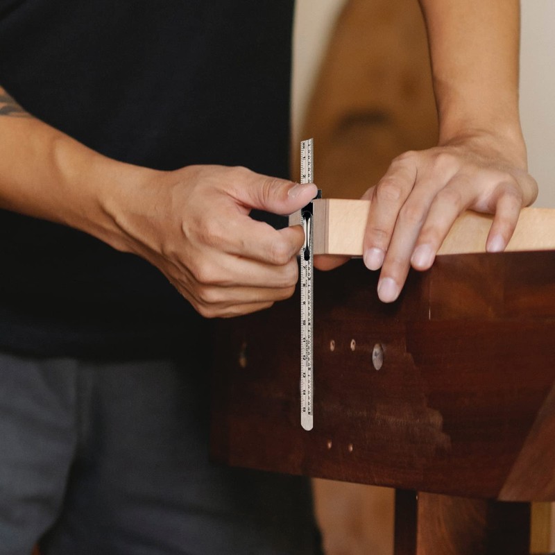 KEARING 6 Inch 15 cm Pocket Ruler Stainless Steel with