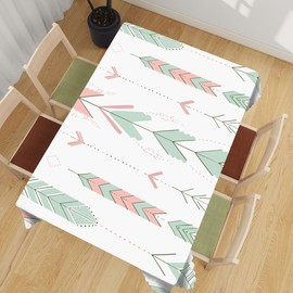 XYJFZL Bohemian Stripes Table Cloth Geometric Arrows Rectangle Table Cloth Kitchen Table Decorations for Home Dinner Party 52 x 70 Inch 4-6 Seats