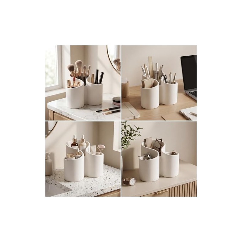 Handcrafted Makeup Organiser & Brush Holder for Vanity