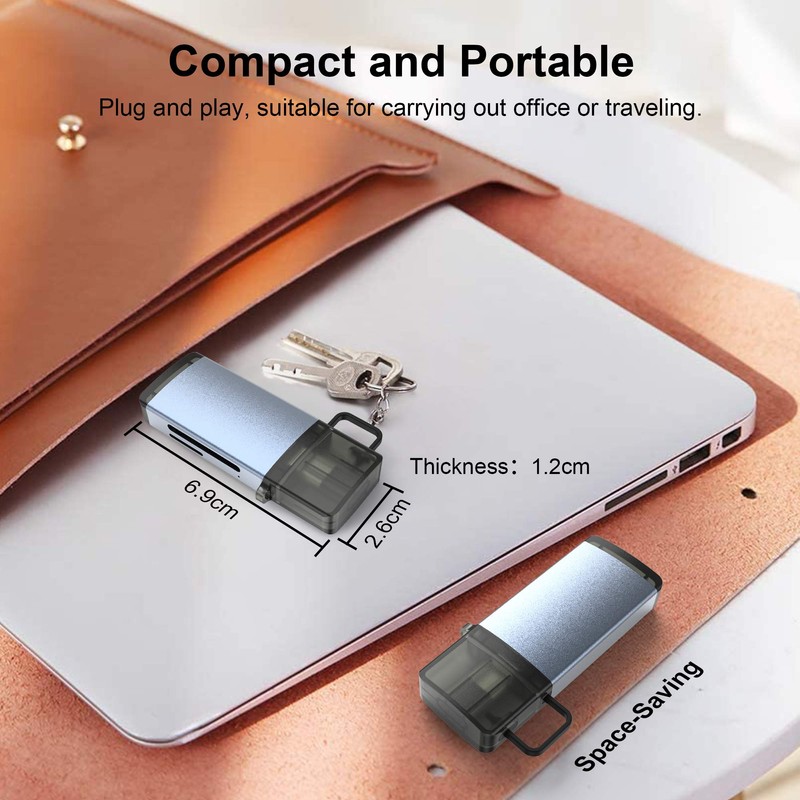 Yeemie SD Card Reader USB 3.0, 2-in-1 USB C Card