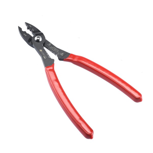NEIKO 02037A Compact Wire Stripper | 4-in-1 Multi Purpose Electricians Pliers | Wire Crimper, Cutter and Gripper | 12-20 AWG Wire Service Tool | Crimps Insulated & Non-Insulated | Electrical Stripping