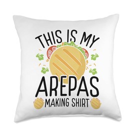 Arepa Making Colombian Snacks Arepa Flour Arepas Grill Throw Pillow