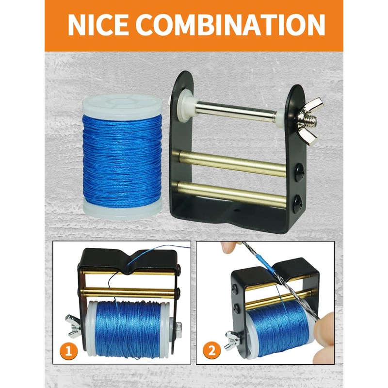 THREE ARCHERS Archery Bow String serving Thread (Black & White)