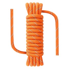 NorthPada Boat Marine Rope for Boating, Fishing, Rafting, Camping, Hiking, Hunting, Mooring, Swimming, Anchor, Docking, Rescue, Knot Practice Nylon/Polyester, 8 mm x 20 Metres, Orange