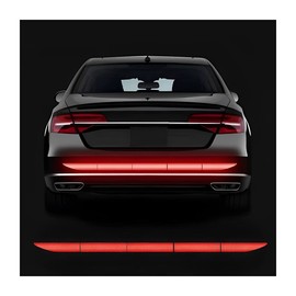 CGEAMDY Universal for Car, Strong Reflective Sticker, Red Strong Reflective Strip Sticker, Safety Warning Sticker for Car Boot (Red)