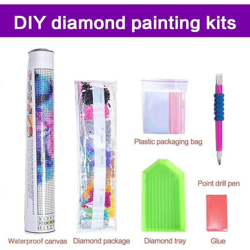 croshom Diamond Painting Kit DIY 5D Full Drill Rhinestone Art