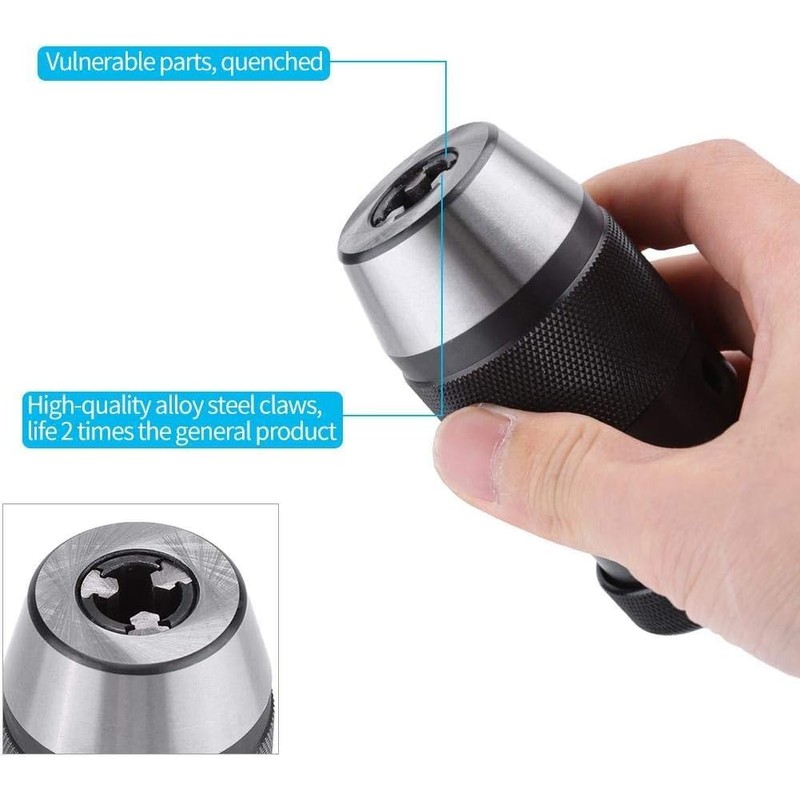 Leku Keyless Chuck B16 Medium Self Clamping Chuck 1-13mm Heavy