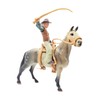 Fenteer Horse Figure Animal Model with Saddle PVC Small Realistic