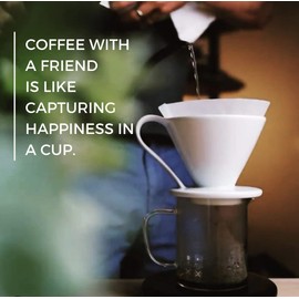 10 Packs of CAFEC 100-Pack Cone-shaped V60 02 Style Universal 1 to 4 Cup Disposable Pour-Over Drip Coffee Paper Filter made of Eco-Friendly Refined Virgin Pulp (White)