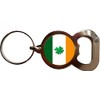 PJ4U Ireland Shamrock Irish Bottle Opener Metal Keyring And Velvet