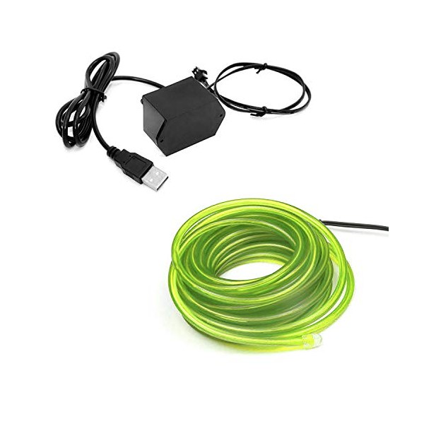 1-Pack 10m/32.8ft Lime Green Neon LED Light Glow EL Wire