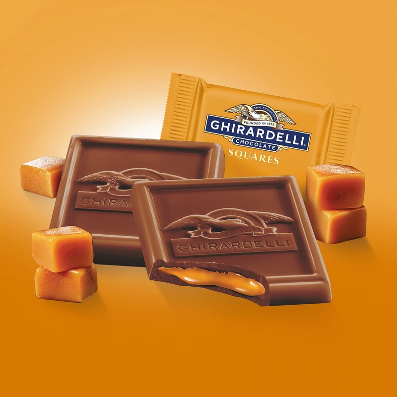 Ghirardelli Milk Chocolate Caramel Squares, 5.32 oz Bag