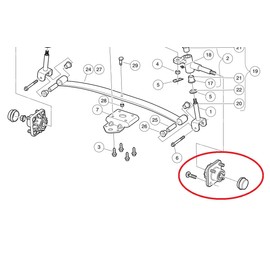 A.A Front Wheel Hub Assembly with Bearings for Club Car DS & Precedent 2003+ Golf Cart 102357701