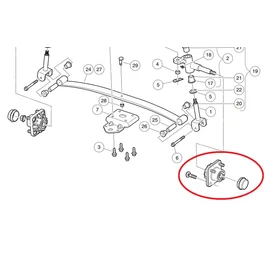 A.A Front Wheel Hub Assembly with Bearings for Club Car DS & Precedent 2003+ Golf Cart 102357701