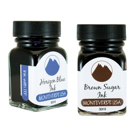 Monteverde 60ml Core Fountain Pen Ink Bottle (30ml Horizon Blue Ink Bottle G309HB, 30ml Brown Sugar Ink Bottle G309BS)